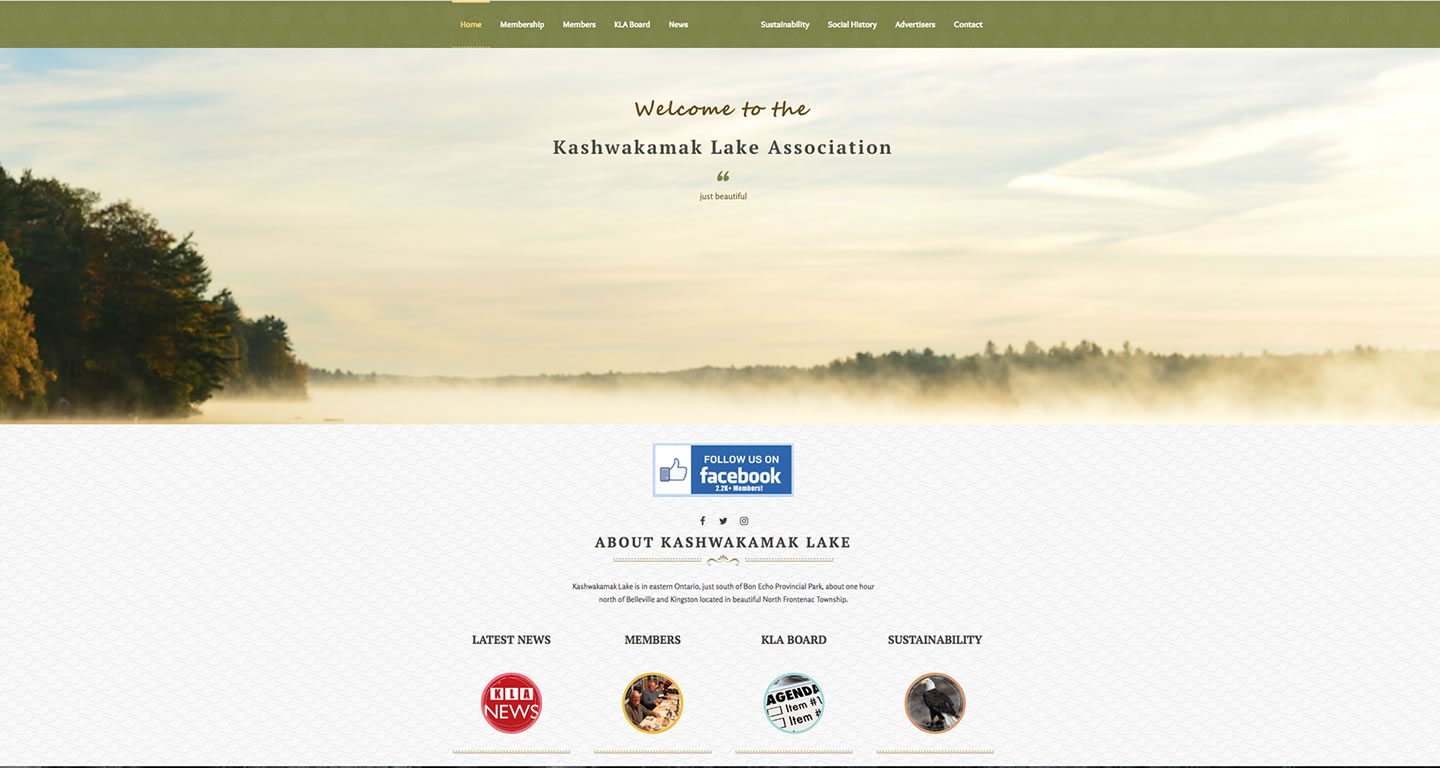 Kashwakamak Lake Association Website
